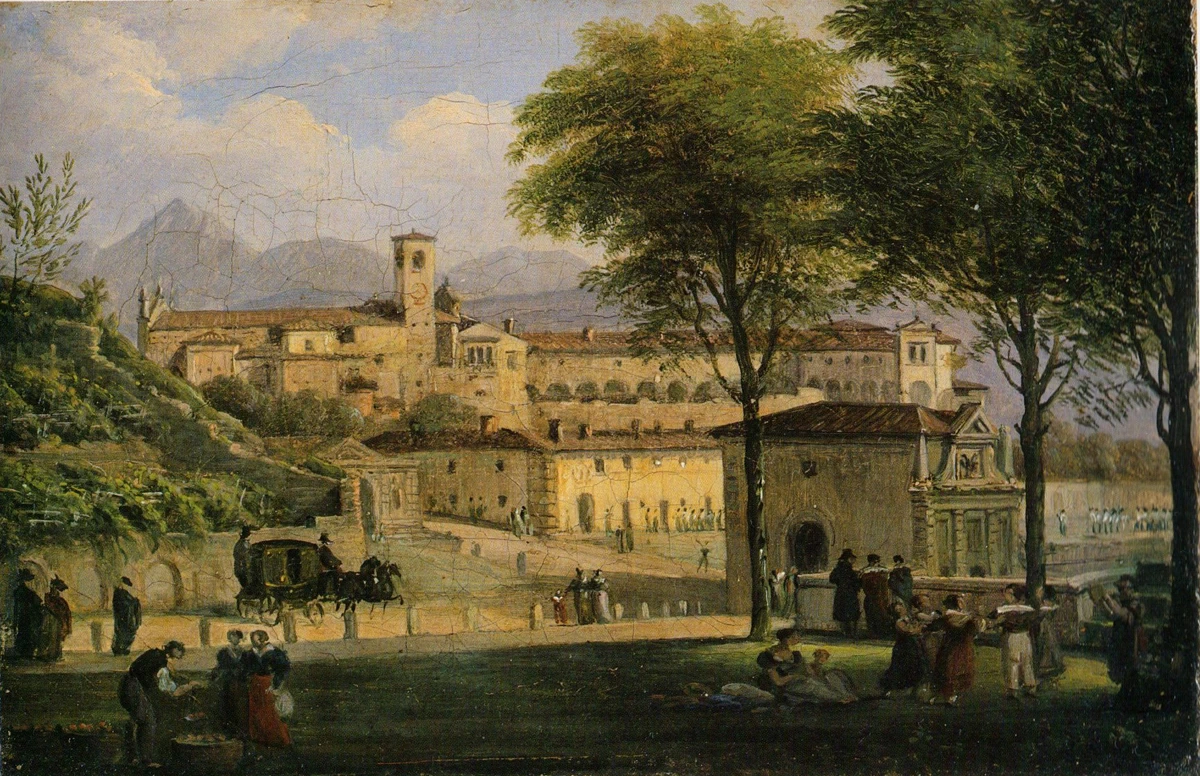 Pietro Ronzoni - Complesso di Sant'Agostino, veduta meridionale dal Baluardo di San Michele